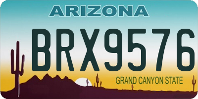 AZ license plate BRX9576