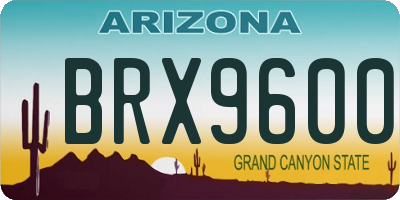 AZ license plate BRX9600