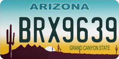 AZ license plate BRX9639