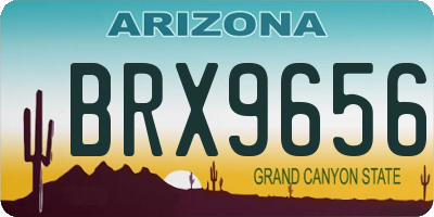 AZ license plate BRX9656