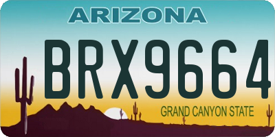 AZ license plate BRX9664
