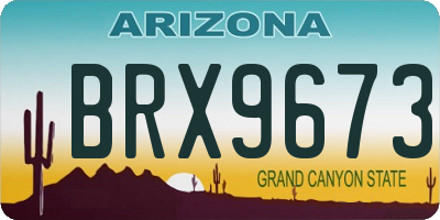 AZ license plate BRX9673