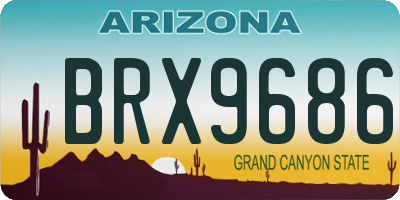 AZ license plate BRX9686