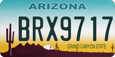 AZ license plate BRX9717