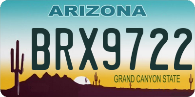 AZ license plate BRX9722