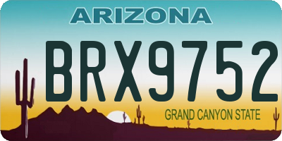 AZ license plate BRX9752