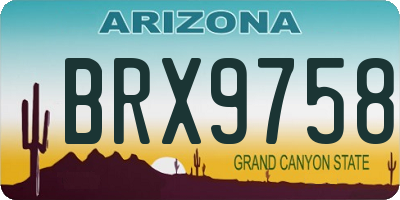 AZ license plate BRX9758
