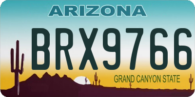 AZ license plate BRX9766