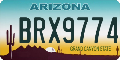 AZ license plate BRX9774