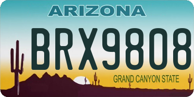 AZ license plate BRX9808
