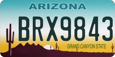 AZ license plate BRX9843