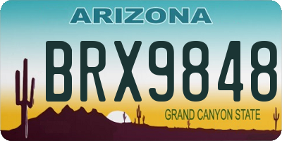 AZ license plate BRX9848