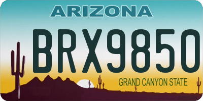 AZ license plate BRX9850