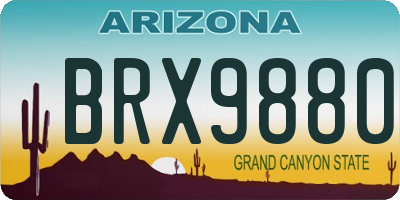 AZ license plate BRX9880