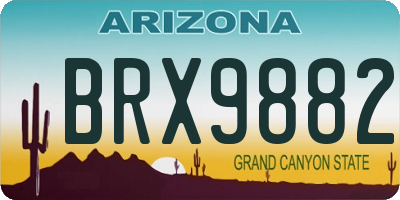 AZ license plate BRX9882