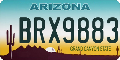 AZ license plate BRX9883