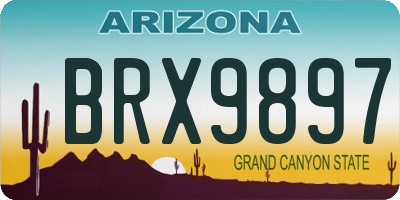 AZ license plate BRX9897