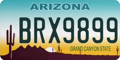 AZ license plate BRX9899