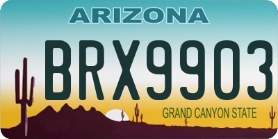 AZ license plate BRX9903