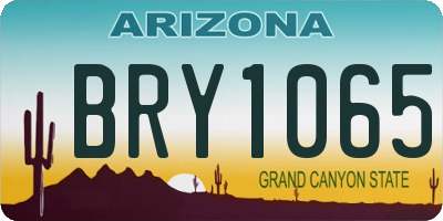 AZ license plate BRY1065