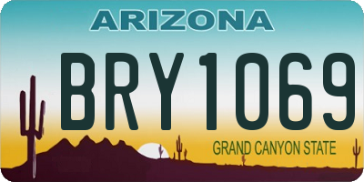 AZ license plate BRY1069