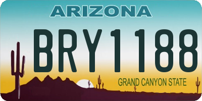 AZ license plate BRY1188