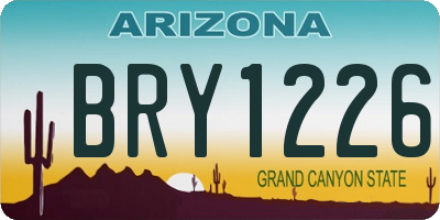AZ license plate BRY1226