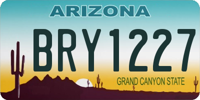 AZ license plate BRY1227
