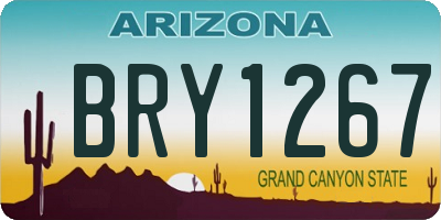 AZ license plate BRY1267