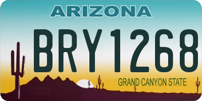 AZ license plate BRY1268