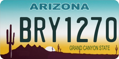 AZ license plate BRY1270
