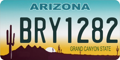AZ license plate BRY1282