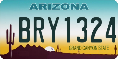 AZ license plate BRY1324