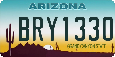AZ license plate BRY1330