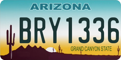 AZ license plate BRY1336
