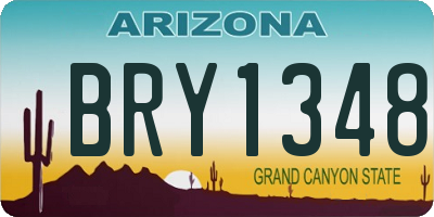 AZ license plate BRY1348