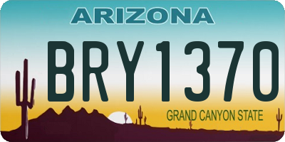 AZ license plate BRY1370
