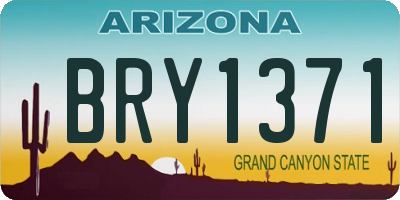 AZ license plate BRY1371