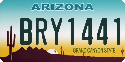 AZ license plate BRY1441