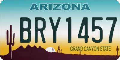 AZ license plate BRY1457