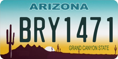 AZ license plate BRY1471