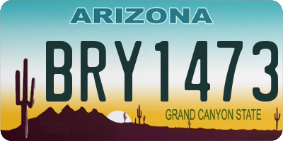 AZ license plate BRY1473