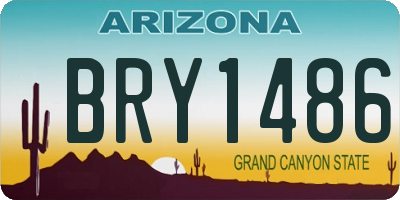 AZ license plate BRY1486
