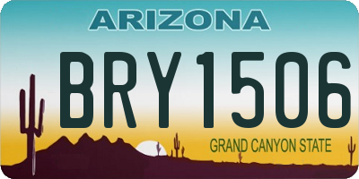 AZ license plate BRY1506