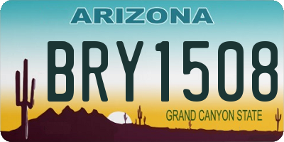 AZ license plate BRY1508