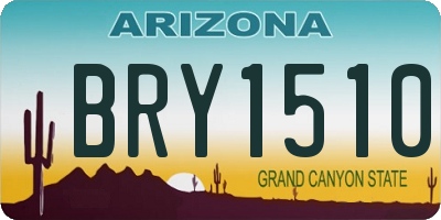AZ license plate BRY1510