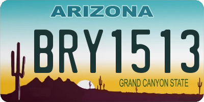 AZ license plate BRY1513