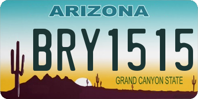 AZ license plate BRY1515