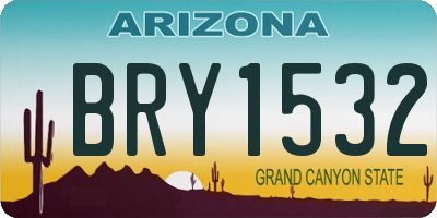 AZ license plate BRY1532