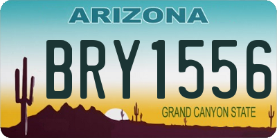 AZ license plate BRY1556
